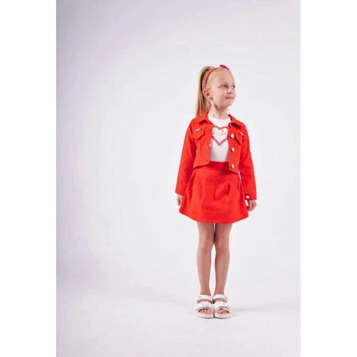 Παιδικό σετ Εβίτα για κορίτσια My heart κόκκινο φούστα βόλτα ρομαντικό γενέθλια δώρο γιορτή ετών casual online (1)