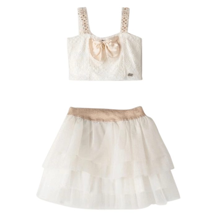 Παιδικό σετ Εβίτα για κορίτσια Life άσπρο τούλι φούστα καλοκαιρινά επώνυμα ετών σετάκια online (1)