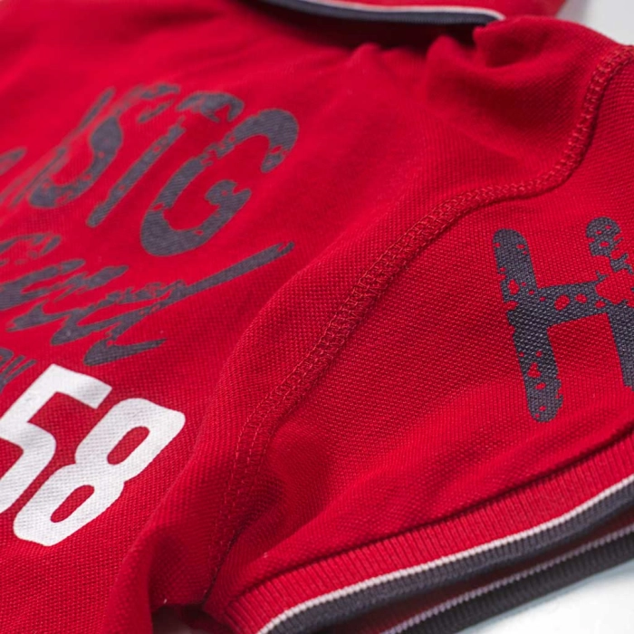 Παιδική μπλούζα Polo Hashtag για αγόρια Legend κόκκινο πόλο καλοκαιρινό οικονομικό άνετο καλό ετών polo online  (14)