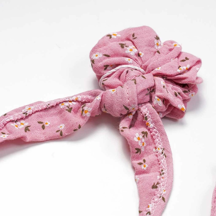 Παιδικό φόρεμα Εβίτα για κορίτσια Britney ροζ  καλοκαιρινά μακό καθημερινά φορέματα floral online (3)