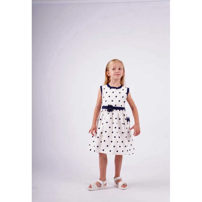 Παιδικό φόρεμα Εβίτα για κορίτσια Dots μπλε μοντέρνο βόλτα καλοκαιρινό ετών casual online
