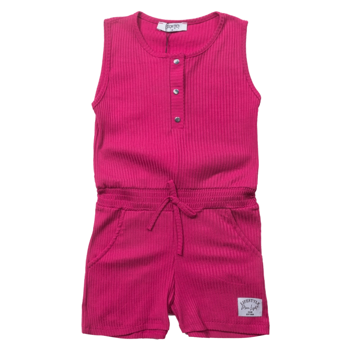 Παιδική σαλοπέτα Εβίτα για κορίτσια Waves φούξια καθημερινά ολόσωμο καλοκαιρινό βόλτα κοριτσίστικα casual online (1)