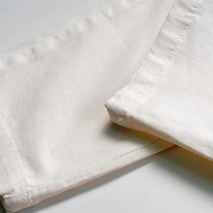 Παιδικό παντελόνι New College για αγόρια άσπρο παντελόνια με τσέπες υφασμάτινο chinp ετών online (3)