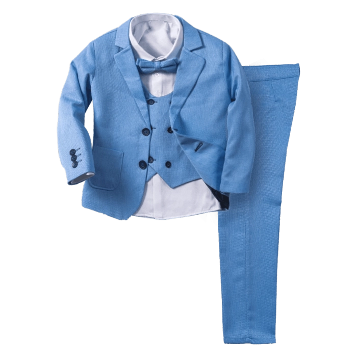Παιδικό κουστούμι για αγόρια και παραγαμπράκια Rome γαλάζιο για γάμους και βαφτίσεις μπλε ετών