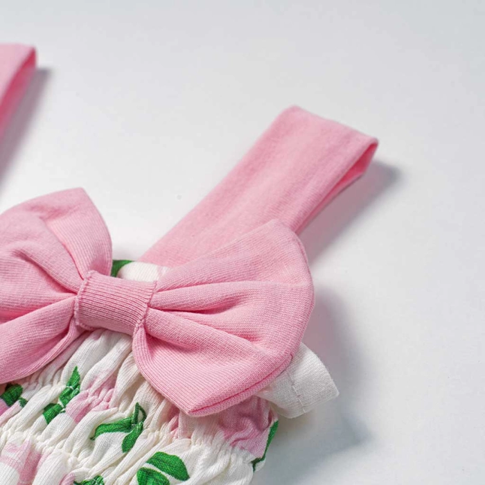 Βρεφικό σετ Εβίτα για κορίτσια Lemon  ροζ καθημερινά καλοκαιρινά κοριτσίστικα online (2)