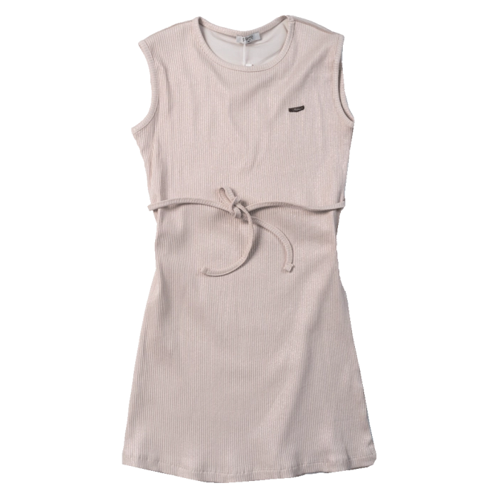 Παιδικό φόρεμα Εβίτα για κορίτσια love μπεζ  καλοκαιρινά μακό καημερινά φορέματα lurex online (1)