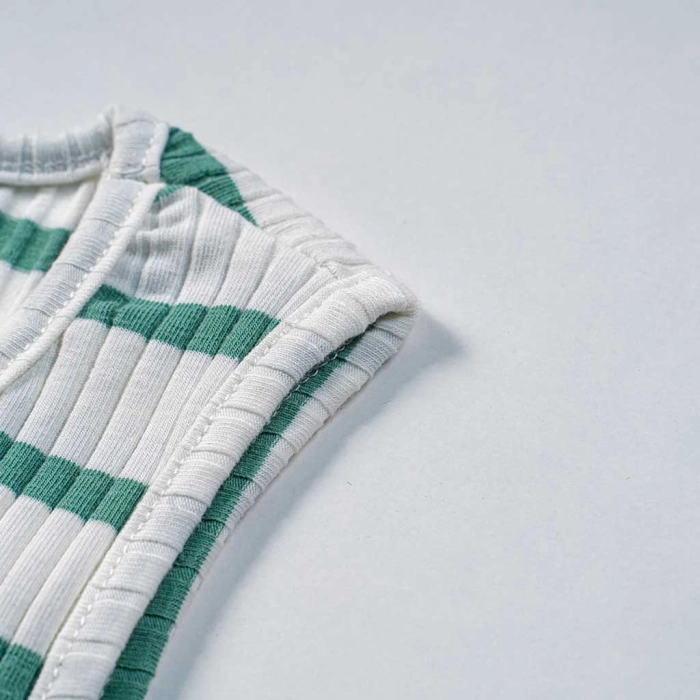 Παιδική μπλούζα Εβίτα για κορίτσια Quarry πράσινο crop άσπρο κοντές μπλούζες καλοκαιρινές κροπ για κοριτσάκια ετών online (5)