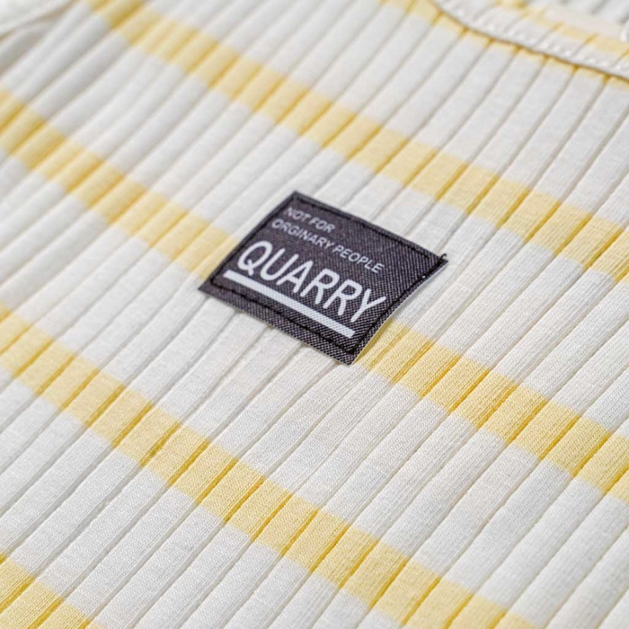 Παιδική μπλούζα Εβίτα για κορίτσια Quarry κίτρινο crop άσπρο κοντές μπλούζες καλοκαιρινές κροπ για κοριτσάκια ετών online (4)