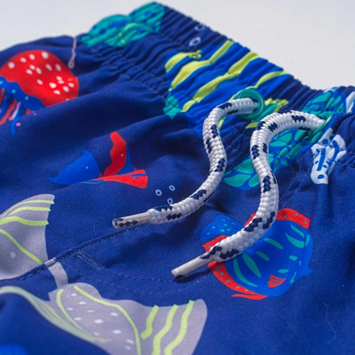Παιδικό μαγιό Minoti για αγόρια Fish μπλε για θάλασσα μοντέρνο ήλιο ρούχα για παραλία ετών (5)