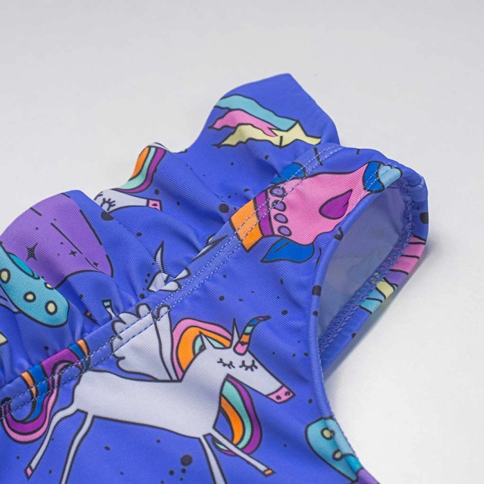 Παιδικό μαγιό Minoti για κορίτσια Unicorn space μωβ για θάλασσα προστασία UV ήλιο ρούχα για παραλία ετών (3)
