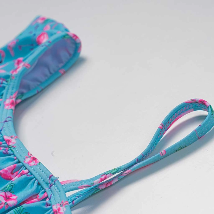 Παιδικό μαγιό Minoti για κορίτσια Flamingos γαλάζιο για θάλασσα προστασία UV ήλιο ρούχα για παραλία ετών online (1)