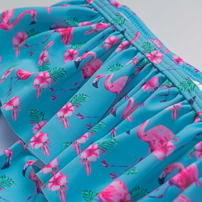 Παιδικό μαγιό Minoti για κορίτσια Flamingos γαλάζιο για θάλασσα προστασία UV ήλιο ρούχα για παραλία ετών online (3)