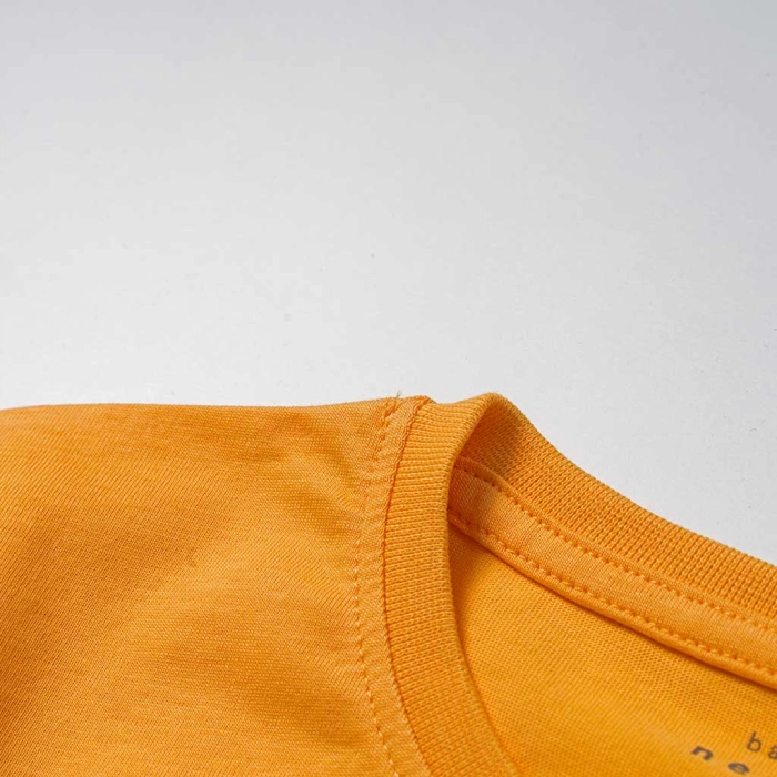 Παιδική μπλούζα Name it για κορίτσια Authentic πορτοκαλί κοντή σχολείο καθημερινό μακό βαμβακερό ετών crop online (3)