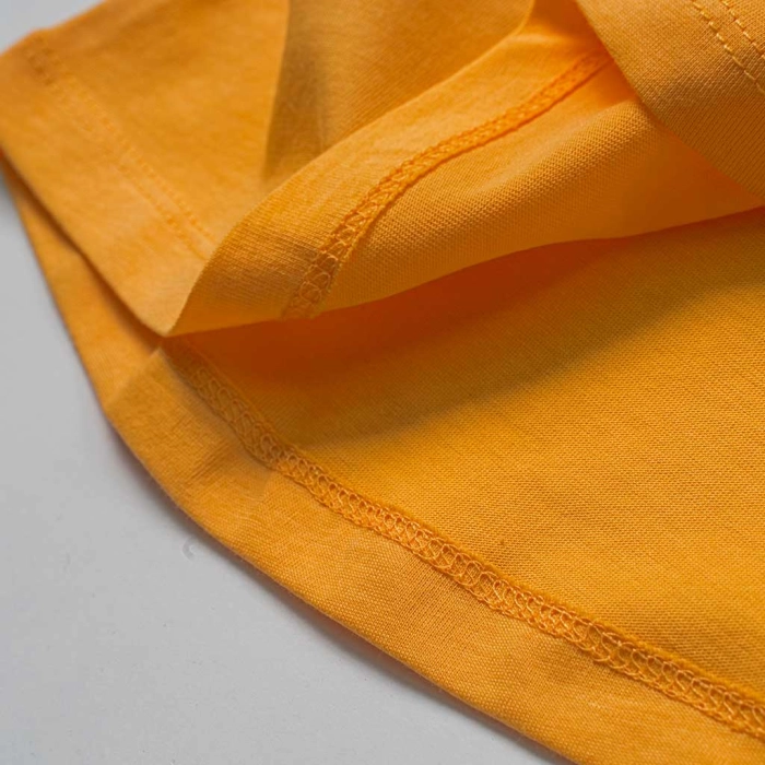 Παιδική μπλούζα Name it για κορίτσια Authentic πορτοκαλί κοντή σχολείο καθημερινό μακό βαμβακερό ετών crop online (1)
