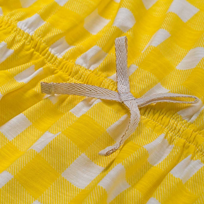 Παιδική μπλούζα παραλίας  Original Marines για κορίτσια Summer κίτρινο καρό θάλασσα beachwear καλοκαιρινή ετών casual online (3)
