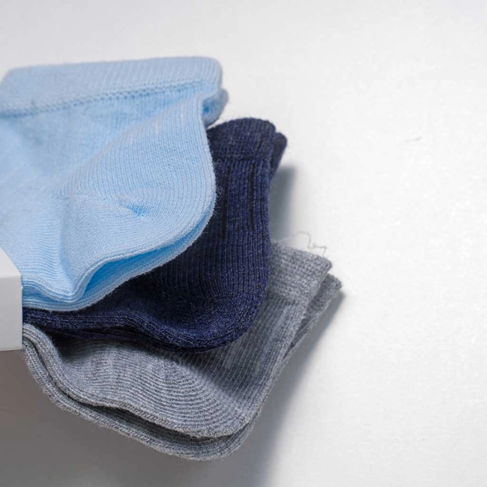 3 Παιδικές κάλτσες για αγόρια Acte γαλάζιο μπλε γκρι καθημερινές αγορίστικες online (1)