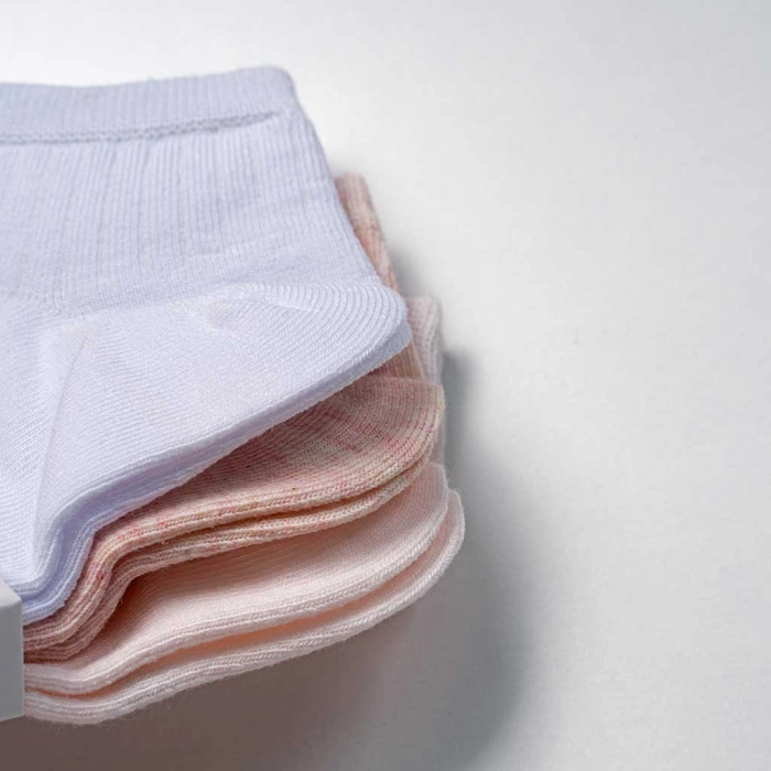 3 Παιδικές κάλτσες για κορίτσια Acte ροζ σομόν άσπρο καθημερινές κοριτσίστικες online (1)
