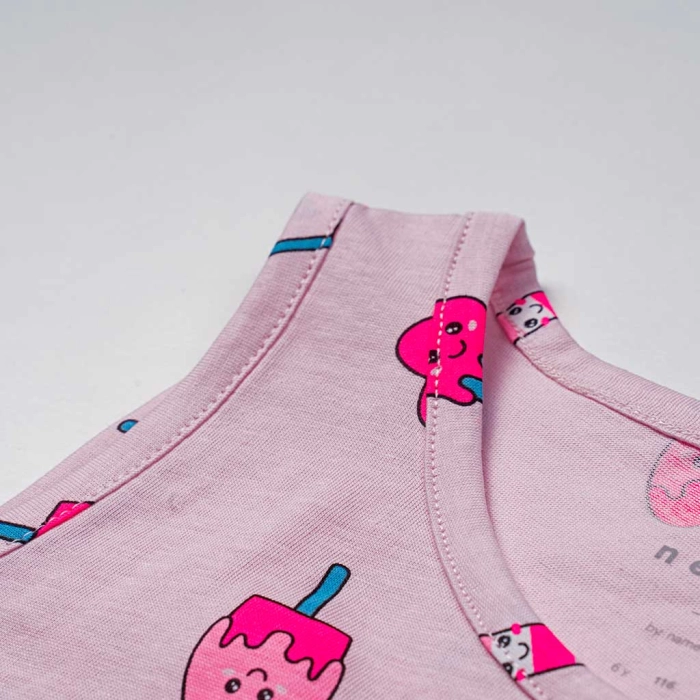 Παιδικό φόρεμα Name it για κορίτσια Icecreams ροζ καλοκαιρινό μονόκερος οικονομικό βαμβακερό μακό ετών online (2)