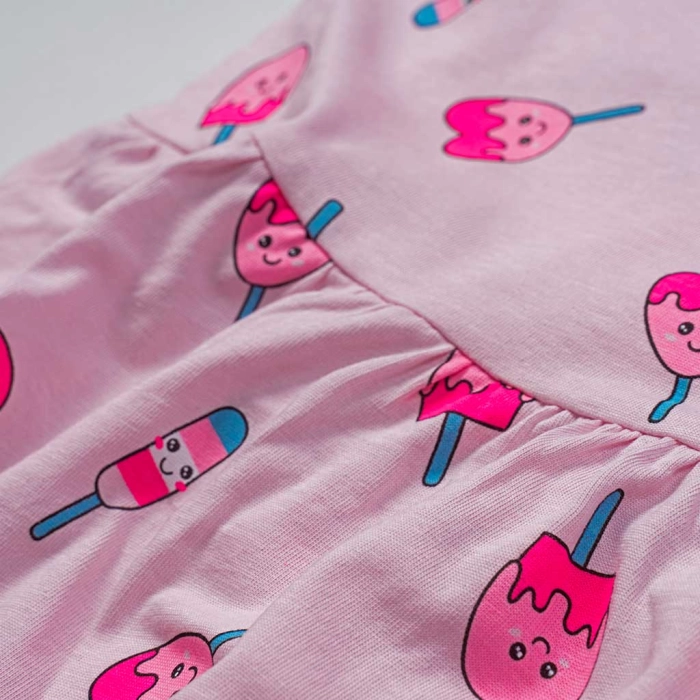 Παιδικό φόρεμα Name it για κορίτσια Icecreams ροζ καλοκαιρινό μονόκερος οικονομικό βαμβακερό μακό ετών online (3)