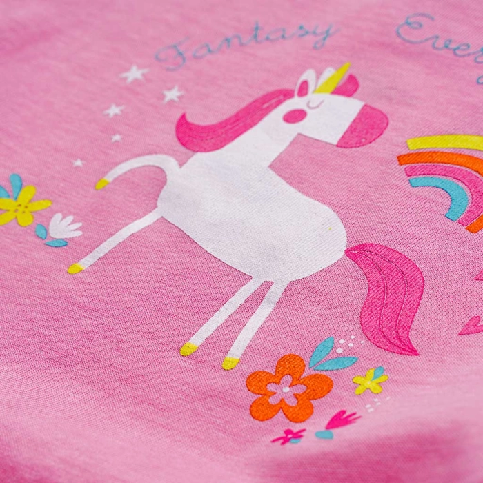 Βρεφικό σετ Losan για κορίτσια Unicorn ροζ καθημερινά μονόκερος σετάκια επώνυμα καλοκαιρινά μηνών online (2)