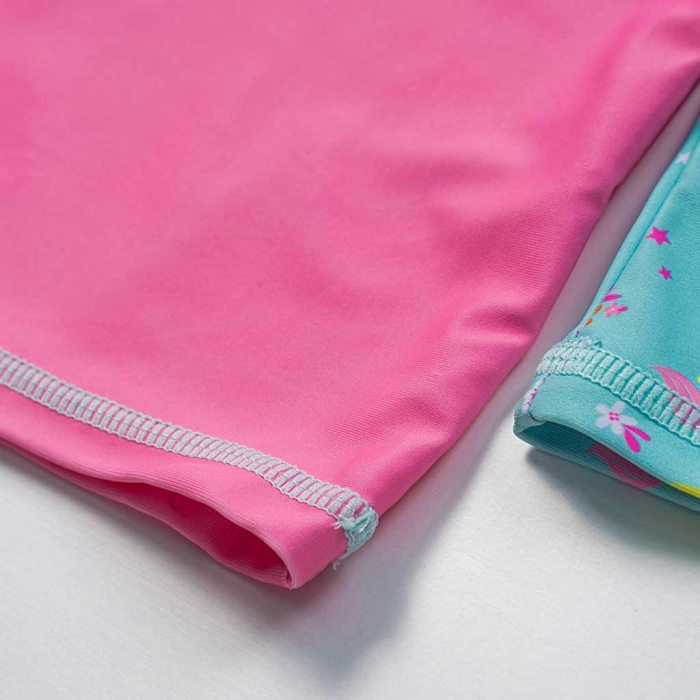 Βρεφική αντιηλισκή μπλούζα με προστασία με uv Losan για κορίτσια Unibow  ροζ μονόκερος καλοκαιρινές online (4)