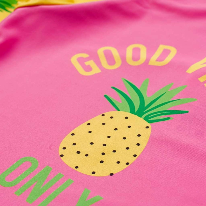 Παιδική αντιηλιακή μπλούζα με προστασία uv Losan για κορίτσια Pineapple ροζ καλοκαρινές προστατευτικές online (2)
