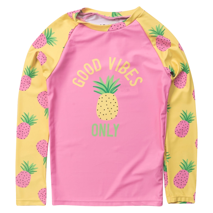 Παιδική αντιηλιακή μπλούζα με προστασία uv Losan για κορίτσια Pineapple ροζ καλοκαρινές προστατευτικές online (1)