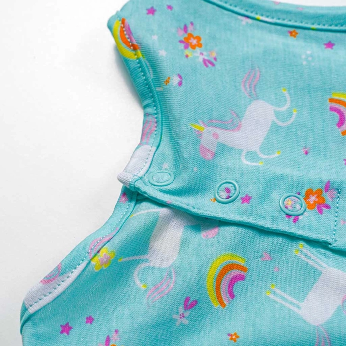 Βρεφικό φόρεμα Losan για κορίτσια unicorn paradise γαλάζιο μονόκερο καθημερινό καλοακιρινό κοντομάνικο μακό ετών online (1)