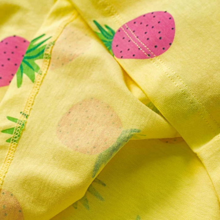 Παιδικό φόρεμα για κορίτσια Losan Pineapple κίτρινο καλοκαιρνό αμάνικα φορέματα μακό καθημερινά μοντέρνα online  (1)