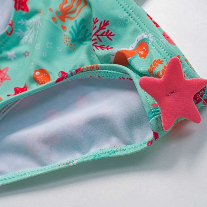 Βρεφικό σετ μαγιό Losan για κορίτσια Starfish ροζ για θάλασσα προστασία UV ήλιο ρούχα για παραλία μηνών online (8)